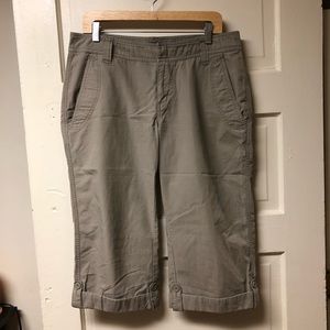 North Face cropped khaki